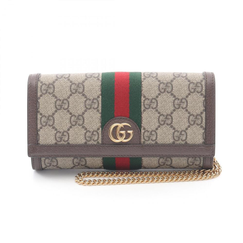Gucci Ophidia GG Supreme Shoulder Bag Canvas Leather Beige Cream Brown New